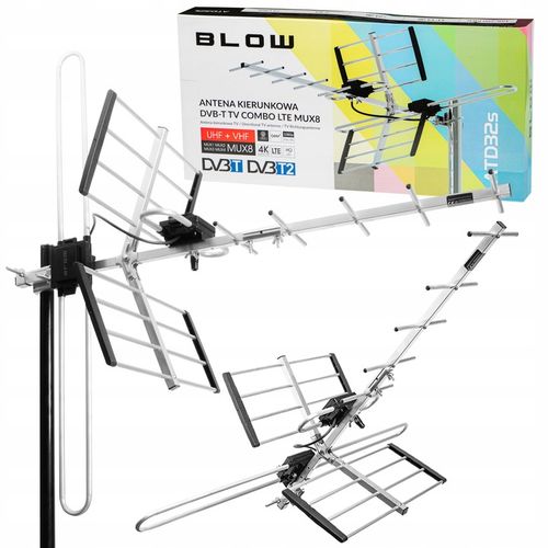 ANTENA ZEWNĘTRZNA KIERUNKOWA TV NAZIEMNEJ COMBO MUX8 DVB-T2 4K ULTRA HD LTE na Arena.pl