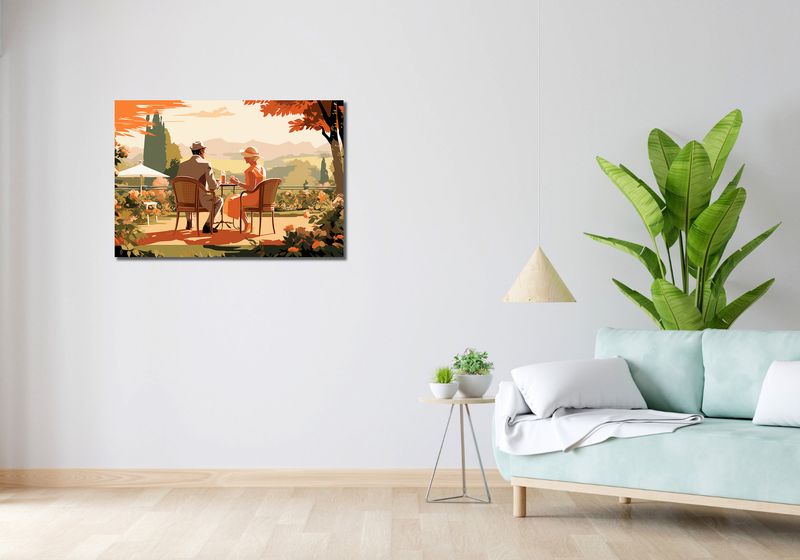 Obraz 90x60cm Retro Randka zdjęcie 2