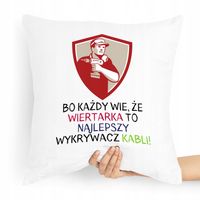 Poduszka Budowlańca Wiertarka To Wykrywacz Kabli Z Nadrukiem Ze Zdjęciem