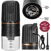 Młynek do kawy elektryczny żarnowy z regulacją ładowany USB