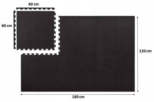 Mata podłogowa 120x180 cm Puzzle EVA pod sprzęt do ćwiczeń ANTYPOŚLIZGOWE na Arena.pl