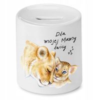 Skarbonka Dla Mamy Matki Mojej Mamy Lwicy Prezent Z Nadrukiem Ze Zdjęciem