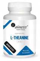 Aliness L-THEANINE 200mg 100 kapsułek VEGE Teanina SPOKÓJ stres ODPRĘŻENIE