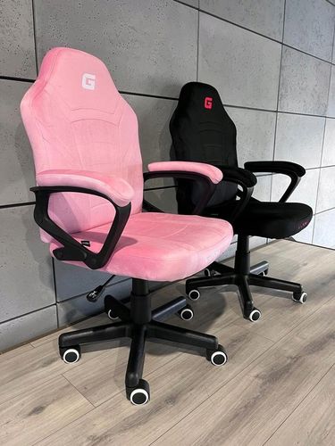 Fotel obrotowy gamingowy biurowy MARIO krzesło do biurka dziewczynki różowy na Arena.pl