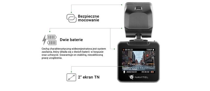 Wideorejestrator NAVITEL DVR R600 Full HD sensor SONY, Tryb parkingowy zdjęcie 6