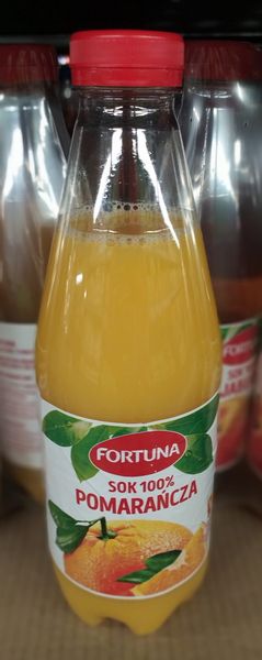 Fortuna Sok 100% Pomarańcza PET 1L zdjęcie 1