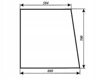 Szyba boczna - bok Massey Ferguson MF-255 kabina Luboń