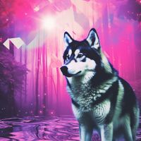 Plakat 70x70cm Wilczy Duch