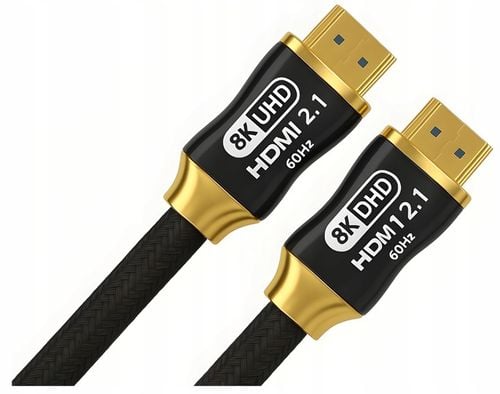 Kabel HDMI 2.1 3m Ultra High Speed 8K 60Hz 4K 120Hz HDR eARC Plecionka na Arena.pl