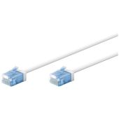 Kabel sieciowy CAT 6A slim U/UTP RJ45 biały 2m ultra elastyczny Goobay HQ