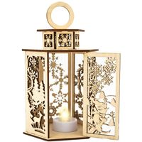 Lampion drewniany z lampką LED ozdoba ŚWIĄTECZNA roraty ADWENT