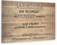 nadruk UV TABLICZKA reklamowa aluminiowa dibond 40x30 MEBLE NA WYMIAR