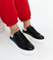 Czarne sneakersy na platformie GOE JJ2N4052 38