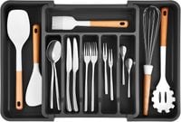 Regulowany Organizer do Szuflad z 6 Przegródkami Czarny