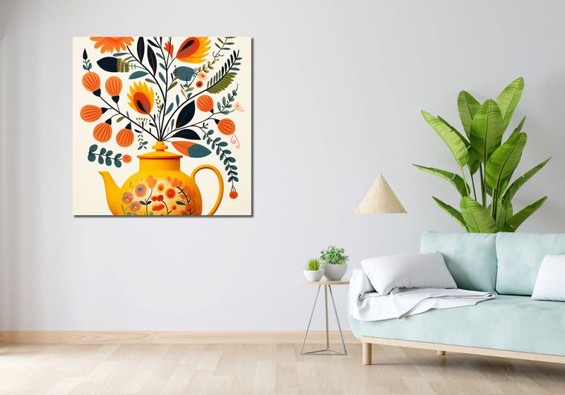 Obraz 100x100cm Bujna Herbata zdjęcie 2