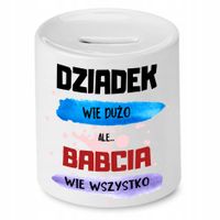 Skarbonka Dla Babci Babcia Wie Wszystko Prezent Z Nadrukiem Ze Zdjęciem