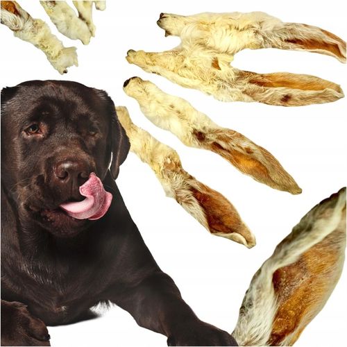 PRZYSMAKI GRYZAK DLA PSA NATURALNE UCHO KRÓLICZE Z FUTREM WŁOSEM 500G na Arena.pl
