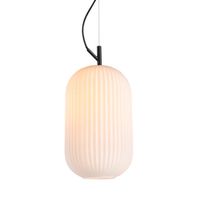 Zwisająca lampa owalna Rues PND-64536C-M-BL-OPA Italux biały czarny