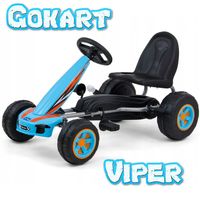 Gokart MillyMally Viper Blue na pedały Nowoczesny Sportowy Ergo Design