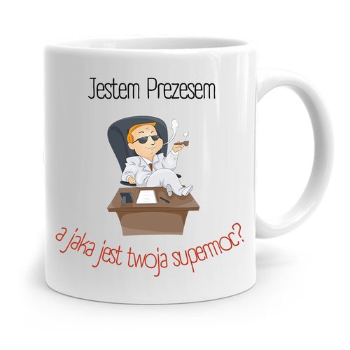 Dla Prezesa Viceprezesa Kubek Jestem Prezesem Z Nadrukiem Ze Zdjęciem na Arena.pl