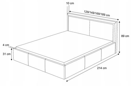 ŁOŻKO SOAVE II Z PODNOSZONYM STELAŻEM I POJEMNIKIEM NA POŚCIEL 160x200 na Arena.pl