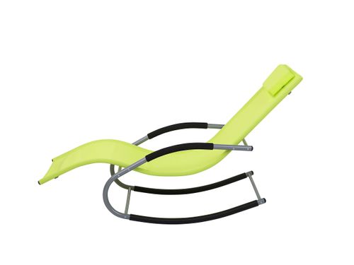 Leżak ogrodowy limonkowy CARANO na Arena.pl