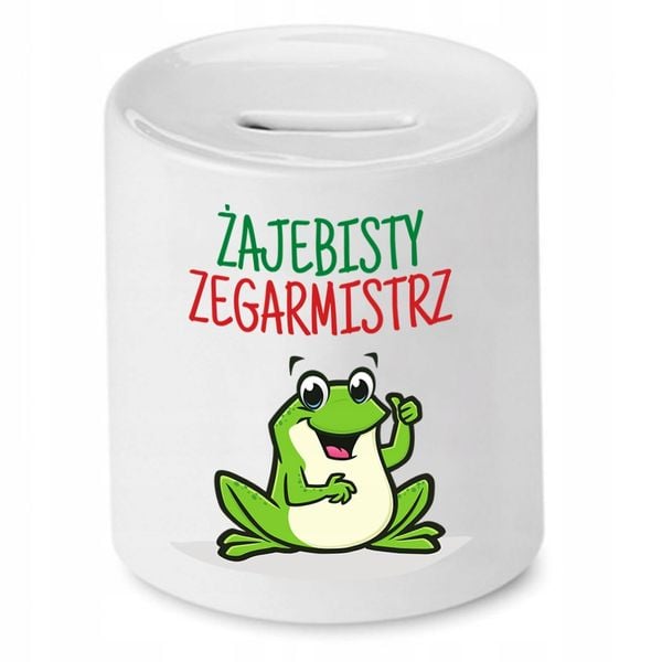 Skarbonka Dla Zegarmistrza Żajebisty Zegarmistrz Z Nadrukiem Ze Zdjęciem zdjęcie 1