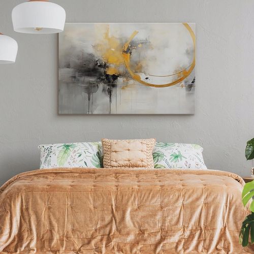 OBRAZ NA PŁÓTNIE NA ŚCIANĘ DO SALONU SYPIALNI MALOWANA ABSTRAKCJA na Arena.pl