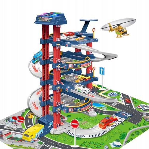 PARKING GARAŻ TOR SAMOCHODOWY Z WINDĄ DUŻY ZESTAW DLA DZIECI + AUTA na Arena.pl