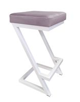 Hoker krzesło barowe ZETA LOFT METAL podstawa biała MG55