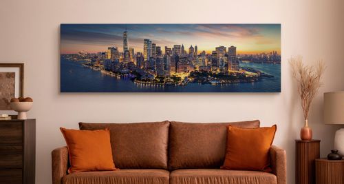 Obraz Na Płótnie Canvas Do Biura MANHATTAN NY Panorama 145cm x 45cm na Arena.pl