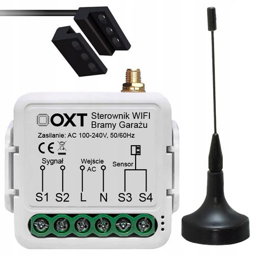 Sterownik Bramy Garażu z Sensorem i Zewnętrzną Anteną WiFi TUYA OXT na Arena.pl