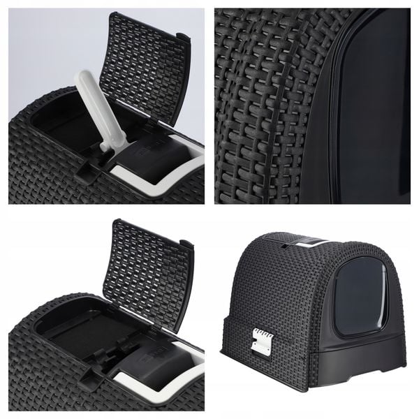 Curver 198846 Kuweta Dla Kota Toaleta Grafit zdjęcie 8