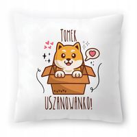 Poduszka Dla Tomka Na Urodziny Ze Zdjęciem Na Prezent Biała 40X40 Cm