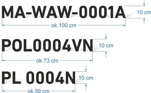 NUMERY WODOODPORNE rejestracyjne łódkę łódź jachty na Arena.pl