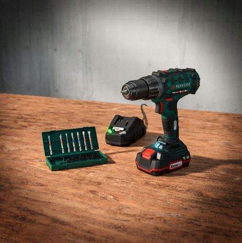 Najnowsza Wiertarka Parkside 20 V + akumulator + bity + ładowarka 65W PL na Arena.pl