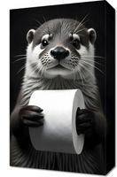 Obraz 30x50cm Vintage Artystyczny | Wydra | Portret Zwierząt Pop Art