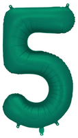 Balon foliowy Cyfra ''5'', 86cm, butelkowa zieleń