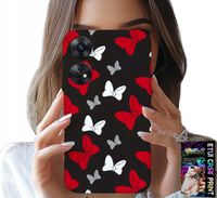 ETUI DO OPPO RENO8 T 4G - KOKARDKI CZERWONO BIAŁE MYSZKA, WZORY