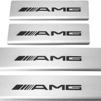 Listwa progowa MERCEDES GLC X253 AMG Stal nierdzewna 304 mat z czarnymi li