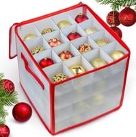 TORBA NA BOMBKI ŚWIĄTECZNE 64 szt. WYTRZYMAŁY ORGANIZER na Ozdoby Choinkowe