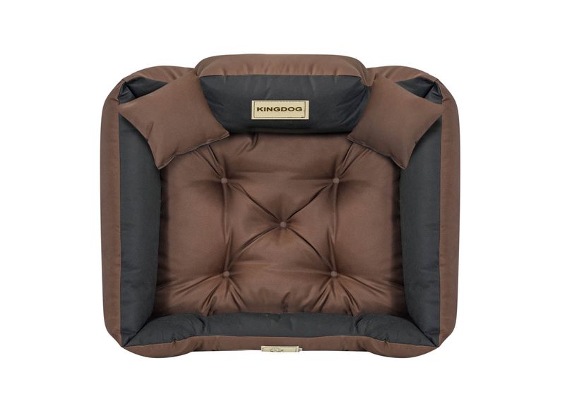Legowisko dla psa kojec KINGDOG 75x65 personalizowane wodoodporne brązowe zdjęcie 4