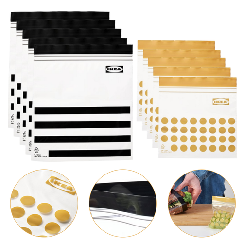 Torebka worki woreczki strunowe na żywność IKEA ISTAD 1L 0,4L 180 szt na Arena.pl