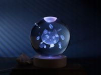 Lampka nocna Szklana kula LED 10cm