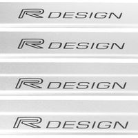 Listwa progowa VOLVO V40 MK2 R DESIGN Stal nierdzewna 304 mat z czarnymi