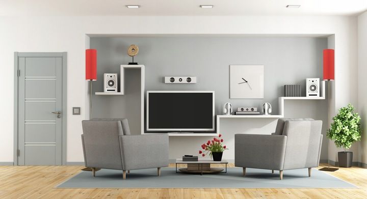 lampa stojąca podłogowa nowoczesna tuba abażur LED zdjęcie 9