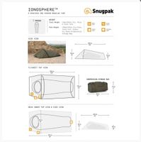Namiot jednoosobowy Ionosphere Snugpak wyprawowy, zielony 1,52 kg