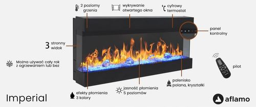 KOMINEK PIECYK ELEKTRYCZNY ŚCIENNY LED GRZEJNIK na Arena.pl
