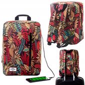 Plecak bagaż podręczny do samolotu USB 40x30x20 + kłódka GRATIS
