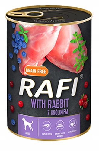 RAFI BEZ ZBÓŻ mokra karma PUSZKI DOLINA NOTECI MIX SMAKÓW DLA PSA 16x400G na Arena.pl